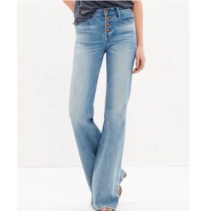 MADEWELL Flea Market Flare Jeans High Waist Button Front Size 27